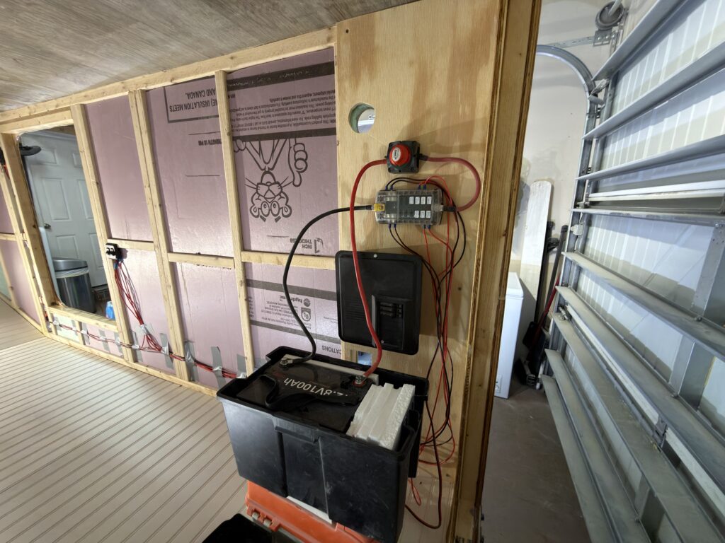 Homemade camper electrical system installation