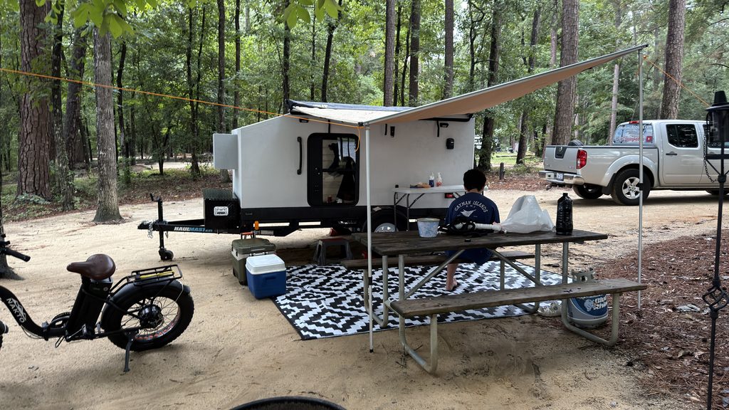 Homemade camper at Little Pee Dee State Park